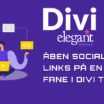 ÅBEN SOCIALMEDIALINKS PÅ EN NY  FANE i DIVI TEMAET